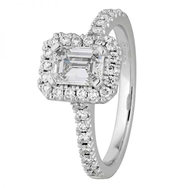 Custom Engagement Ring - Sydney CBD Halo Emerald