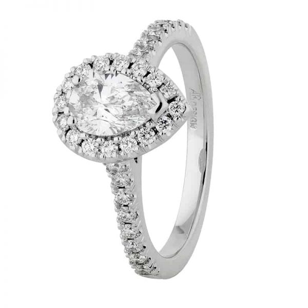 Custom Engagement Ring - Sydney CBD Halo Pear