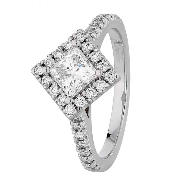 Custom Engagement Ring - Sydney CBD Halo Princess
